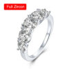 5 Stones 3.6cttw Full Moissanite Rings For Women S Sterling Sier Row Ring Plate Sparkling Diamond Wedding Bands Jewelry