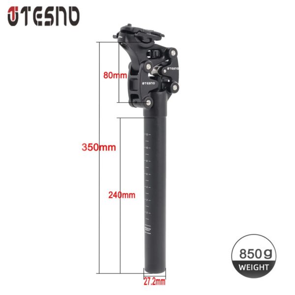 ad0172fe58b47519 TESNO Bike Seatpost With Shock Absorber 27.2/30.9/31.6mm Mtb Bicycle Seatpost Suspension Four Link Bicycle Saddle Tube 350mm