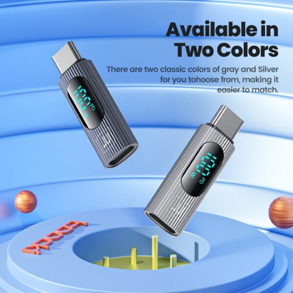 ad03cb6ccc9e22ba Toocki 100W Digital Display USB Male to Type C Female OTG Adapter PD Fast Charging Convertor For Xiaomi Redmi