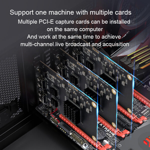 ad0cd42ca8de8b3a Acasis Dual-Channel HDMI-compatible Broadcast PCI Express HD Video Capture Card 1080p 60Hz OBS Vmix Wirecast Streaming