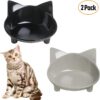 ad1d56a068bf222a Cat Food Bowls, Non-Slip, Safe Food-Grade Melamine, Anti-Skid Base, Shallow Design, Dishwasher-Safe, 8 Ounces