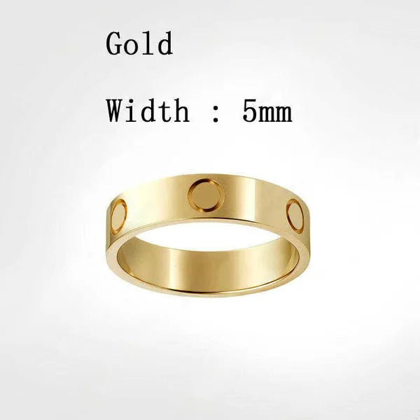 Screw love woman Classic designer jewelry rings for couples Titanium Steel diamond ring Gold Sier Rose Never fade Not allergic 4/5/6mm