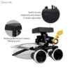 ad383e450c38f492 Dental Loupes Dental Magnifier Dental Lab Medical Loupes Magnification Binocular 2.5/3.5x Headlight Wireless 5W Headlamp
