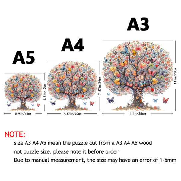 ad44e1b694698d92 Tree of Life Creative Wooden Puzzle Irregular fragmented wooden toys Handmade decorations - Christmas gifts, birthday gifts