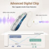 Rechargeable USB Hearing Aid Behind the Ear Sound Amplifier Elderly Noise Cancelg Deaf Care Charging case