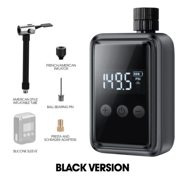 150 PSI Portable Pocket Bike Electric Air Pump MINI Fast Rechargeable Compressor Tire Inflator For Bicycle Digital Gauge Display