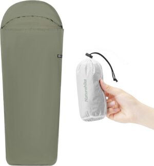 Naturehike Leichter Schlafsack Liner, Hautfreundlicher, Tragbarer Schlafsack, Waschbar in der Maschine, Reiselaken für Camping, Herbergen, Picknick, Wandern