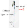 ad7531917e5b06d7 5-Section Outdoor Fold Trekking Pole Camping Portable Walking Hiking Stick For Nordic Elderly Telescopic Club Easy Put Into Bag