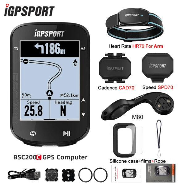 ad761697a61a12a1 IGPSPORT BSC200C Cycle Bicycle GPS Computer Wireless Speedometer Bike Digital ANT+ Route Navigation Stopwatch Cycling Odometer