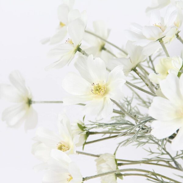 ad80036dc2ee1ef9 2 Pcs Artificial Fake Flowers Plants Cosmos Silk Flower Arrangements Wedding Bouquets Decorations Plastic Floral Table Centerpieces for Home Kitchen Garden Party Decor Approx 23.6'' High - Light Blue