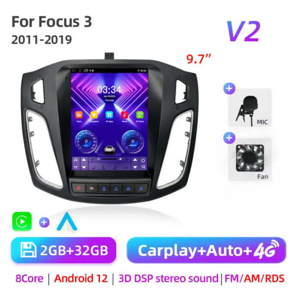 ad8852439712cefb 8Core 2 Din Android 12 Car Radio for Ford Focus 3 Mk 3 2011 2012 - 2019 Multimedia Video Player 2Din Carplay Auto Stereo DVD
