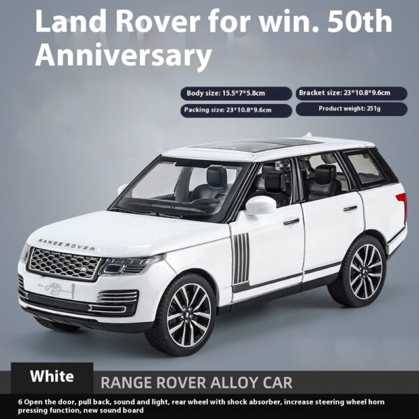 1:32 Land Range Rover 50th Anniversary Off Road SUV Vehicle Alloy Diecast Car Model Computer Desktop Decoration Gift Boys