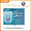 ad9020d3084835fb AZDENT Dental Orthodontic Brackets Self-Ligating Braces Inserted Crimpable Movable Hooks Auxiliary Hole Buccal Tube 28pcs/Box