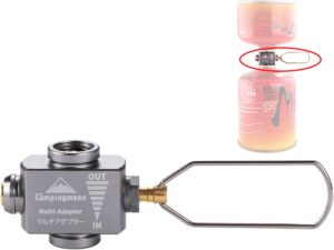 ad91348938500e6a Campingmoon Gas Canister Refill Adapter, Portable Outdoor Gas Saver Lindal Valve Canister Shifter, Camping Canister Vent Valve, Z15