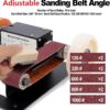 adba9698e3dd6f0e Stand Belt Sander, 350W Stationary Grinder Adjustable Angle Micro Electric Belt Sander with 10-piece sanding belts