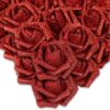 adc45d52deb3e8ec IPOPU Artificial Flowers, 25pcs Foam Glitter Roses Glitter Foam Rose Foam Rose with Stem for DIY Wedding Bridal Bouquet Home Party Decoration(Coffee)