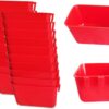 add750afae4775d4 20 Pack Cage Cups Birds Feeders Seed Bowl Chicken Feeding Watering Dish Rabbit Water Food Hanging Wire Cages Box 16oz Coop Cups for Pet Parrot Parakeet Gamefowl Poultry Pigeon (Large Red)