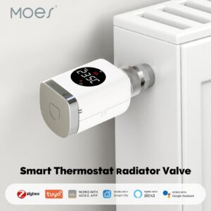 adebcf317da372e8 MOES Tuya Smart Wifi/ZigBee Thermostatic Radiator Valve TRV Programmable App Remote Temperature Controller with Alexa GoogleHome