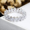 adec8a418149d1e3 Marquise Cut Full Moissanite Diamond Rings with Certificate Sterling Sier Wedding Ring Eternity Band for Women Men KUTPF