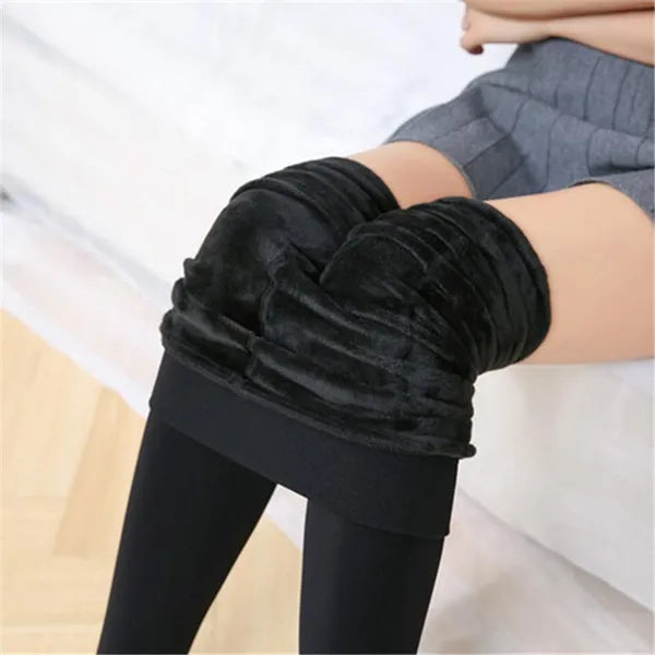 adf63dba6a340122 Sports Socks Winter Thermal Stockings For Women Wear Thick Keep Warm Pantyhose Tight Slim Push Up Hip Black Or Skin Color Long