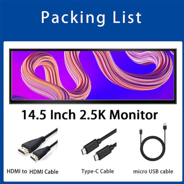 ae03aa7ee3157518 12.3 /14.5 inch Toucreen Monitor HDMI & Type C 1920x720/2.5K IPS LCD Bar Computer Temp Display Widescreen