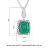 ae051429e857ac5b Vintage 20*23mm Emerald Pendant Tennis Chain Necklace for Women Lab Diamond tail Party Fine Jewelry Accessories Gift