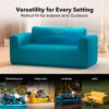 Inflatable Sofa Blow Up Sofa with Built-in Pump, Multifunctional Portable Air Couch for Camping, Inflatable Couch for Camping with Backrest Suitable for Home Outdoor and Guests (Blue)