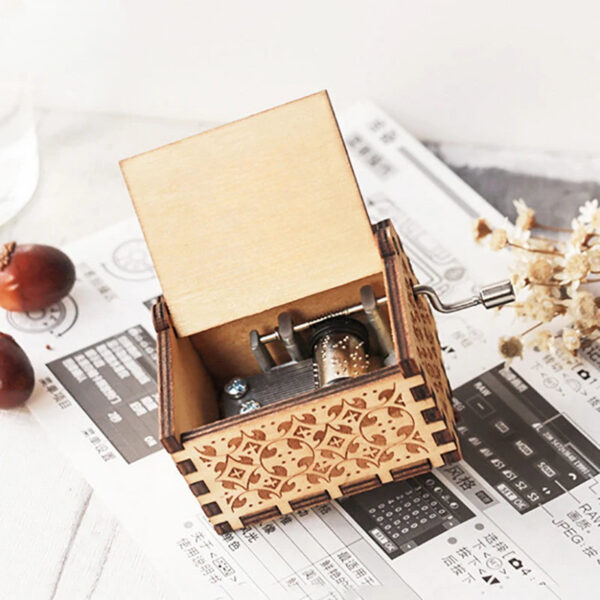 ae0b9cd14f3398c3 Stars Wars Anime Theme Wooden Hand-cranked Octave Creative Music Box Couple Wedding Friend Birthday Xmas Decora Gifts