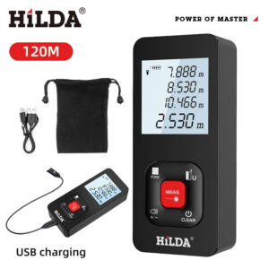 ae1359260986484f HILDA Distance 50M/100M/120M Rangefinder Profesional Meter Laser Range Finder Ruler Test Tool