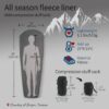 ae2d91a5d9a6778b Litume Fleece All Season Sleeping Bag Liner Adds Up to 15°C, Compressible and Lightweight Mummy Sleeping Sack for Backpacking Camping travel hiking compact stuff Drawstring hood