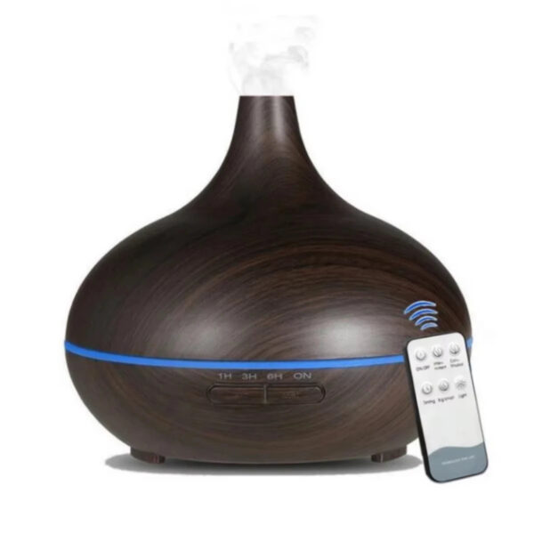 ae477b89f439fff8 Air Humidifier Aromatherapy Essential Oil Diffuser Wood Grain 500ml Ultrasonic Remote Control 7 Color Lights For Home Bedroom