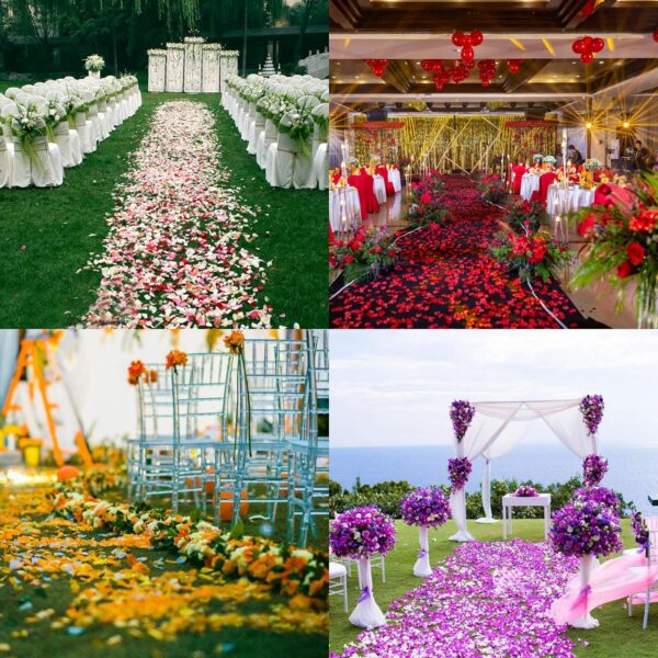 1000 Pcs Artificial Silk Rose Petals Decoration Wedding Party Turquoise Blue