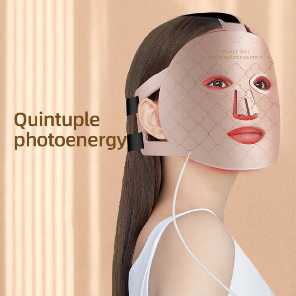 ae6943783376d8ed 4 in 1 Red Led Light Therapy Infrared Flexible Soft Mask Silicone 4 Color Led Therapy Anti Aging Advanced Photon Mask IPX7 New