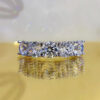 ae919c5a4100a767 NeeTim 5mm 6.5mm Full Moissanite Ring for Women S Sterling Sier Eternity Sparkling Diamond Band Wedding Rings Jewelry GRA