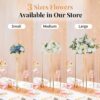 NUPTIO Flower Balls for Wedding Centerpieces - 2 Pcs 9.5 inch Diameter Fake Flower Ball Arrangement Bouquet Party Centerpieces for Tables - Dusty Blue Rose Bouquet Centerpiece Flowers for Table