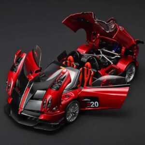 ae9b9c7327cc2498 1:18 Pagani Huayra BC Blu Francia/Candy Blue with Carbon Accents 1/18 Model Car by Autoart