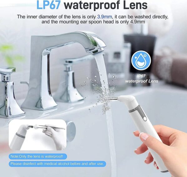 aea9bbba7cbfa517 Visual Scoop Endoscope WiFi Wireless Otoscope Ear Wax Removal 3.9mm 720P Taking Picture Video Compatible with IOS Android