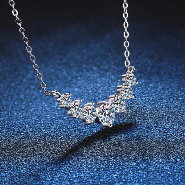aeb49764a2bf461f Moissanite Necklace for Woman Wedding Fine Jewely with Certificates 925 Sterling Sliver Plated 18k White Gold Necklace