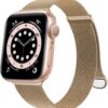 aeb5d7934eff5233 OULUOQI Compatible with Apple Watch Band Series 9, Ultra/Ultra 2, SE 8 7 6 5 4 3 2 1 38mm 40mm 41mm 42mm 44mm 45mm 49mm Women and Men, Stainless Steel Milanese Loop Magnetic Clasp Replacement for