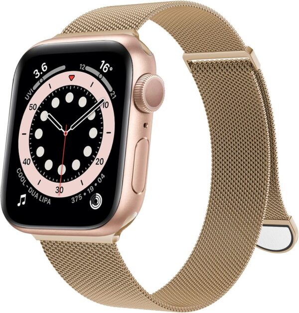 aeb5d7934eff5233 OULUOQI Compatible with Apple Watch Band Series 9, Ultra/Ultra 2, SE 8 7 6 5 4 3 2 1 38mm 40mm 41mm 42mm 44mm 45mm 49mm Women and Men, Stainless Steel Milanese Loop Magnetic Clasp Replacement for