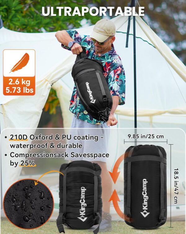 aebba8b4b60ade7e KingCamp Outdoor Sleeping Bag Warm Portable Lightweight 3-4 Seasons Camping Sleeping Bag 300g/400g Filling for Adults
