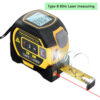 3in1 Measuring Laser Distance Meter Digital Electronic Roulette Stainless Tape Measure