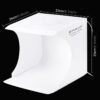 aefc82ef79b3750e PULUZ 20cm Mini 2 LED Panels Folding Portable 1100LM Light Photo Lighting Studio Shooting Tent Box Kit with 6 Colors Backdrops