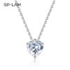aeffb01890856860 Delicate Sparkling Heart Moissanite Pendant Necklace Sterling Sier 1CT Lab Diamond Fine Jewelry For Women Wholesale