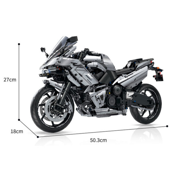 af058bf2d371c656 New 1:5 Building Blocks Motorbike Road Racing Vehicle MOC Bricks Toys Christmas Gifts for Kids Boys Children Adult 2156pcs