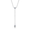 IOGOU Moissanite Y-Shape Necklaces for Women Marquise 3x6mm & 3mm Round Cut Diamond Pendant Sier Accessories Jewelry