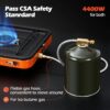 Odoland Portable 2 Burner Camping Stove, 4400W Camp Stoves Lightweight Camping Cooker with Automatic Ignition & Heat Control for Outdoor Backpacking & Picnic Cooking