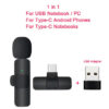 Mini Portable Wireless Tie Microphone Lavalier Mic For Iphone Android MobilePhone Interview Recording Live Vlog Broadcast Gaming