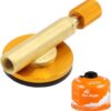 Camping Nozzle Bottle Convert Adapter Connector Stove Connector for Camping Gas Butane Canister to Screw Gas Cartridge Gas Canisters for Camping Stove （Long Tube)