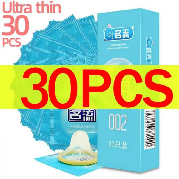 30pcs MingLiu Super Ultra Thin Condoms Intimate Condone Good Sex Products Natural Rubber Latex Penis Sleeve long-lasting For Men